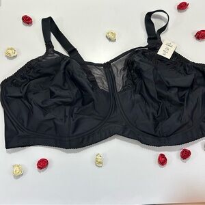 CCO Elila Embroidered Microfiber Softcup Wireless Bra 54F NWT